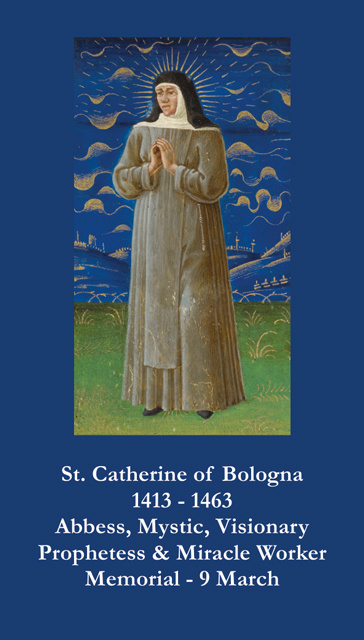 St. Catherine of Bologna Prayer Card